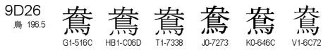 U+9D26